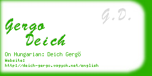 gergo deich business card